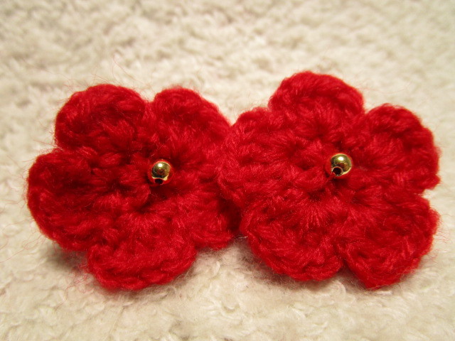 画像1: 赤花りぼん